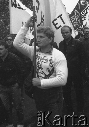 1.05.1989, Warszawa, Polska.
Manifestacja zorganizowana przez NSZZ 