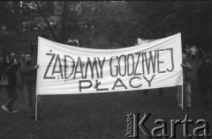1.05.1989, Warszawa, Polska.
Manifestacja zorganizowana przez NSZZ 