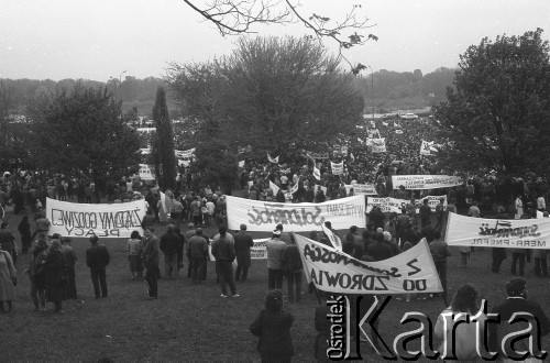 1.05.1989, Warszawa, Polska.
Manifestacja zorganizowana przez NSZZ 