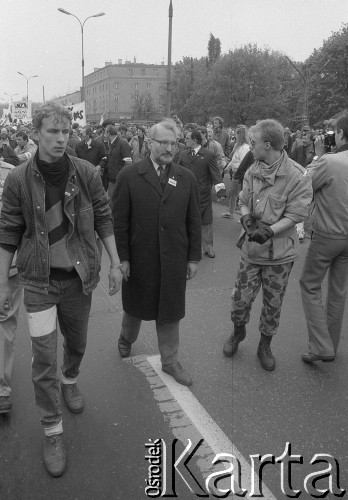 1.05.1989, Warszawa, Polska.
Manifestacja zorganizowana przez NSZZ 