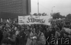1.05.1989, Warszawa, Polska.
Manifestacja zorganizowana przez NSZZ 