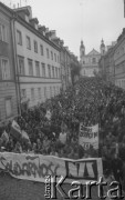 1.05.1989, Warszawa, Polska.
Manifestacja zorganizowana przez NSZZ 