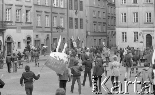 3.05.1982, Warszawa, Polska.
Niezależna demonstracja na Starym Mieście, zorganizowana przez podziemne struktury 