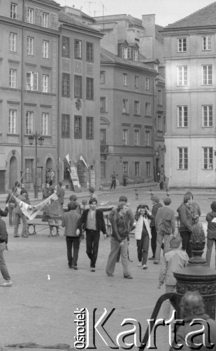 3.05.1982, Warszawa, Polska.
Niezależna demonstracja na Starym Mieście, zorganizowana przez podziemne struktury 