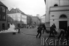 3.05.1982, Warszawa, Polska.
Niezależna demonstracja na Starym Mieście, zorganizowana przez podziemne struktury 