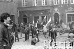 3.05.1982, Warszawa, Polska.
Niezależna demonstracja na Starym Mieście, zorganizowana przez podziemne struktury 