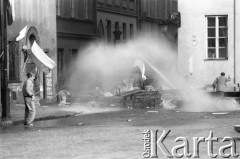 3.05.1982, Warszawa, Polska.
Niezależna demonstracja na Starym Mieście, zorganizowana przez podziemne struktury 