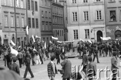 3.05.1982, Warszawa, Polska.
Niezależna demonstracja na Starym Mieście, zorganizowana przez podziemne struktury 