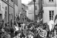 3.05.1982, Warszawa, Polska.
Niezależna demonstracja na Starym Mieście, zorganizowana przez podziemne struktury 