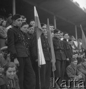 5.10.1952, Zabrze, Polska.
Zlot przodowników pracy, młodzi górnicy.
Fot. Kazimierz Seko, zbiory Ośrodka KARTA
 
