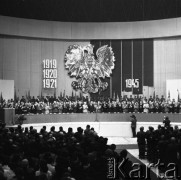 8.05.1971, Katowice, Polska.
Uroczysta akademia w 50-ą rocznicę III Powstania Śląskiego i 26-ą rocznicę zwycięstwa nad faszyzmem. 
Fot. Kazimierz Seko, zbiory Ośrodka KARTA