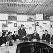 29.10.1973, Sosnowiec, woj. Katowice, Polska.
I Sekretarz KC PZPR, Edward Gierek z wizytą w kopalni 