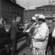 20.09.1975, Zawiercie, Polska.
I Sekretarz KC PZPR, Edward Gierek, z wizytą w Hucie Zawiercie.
Fot. Kazimierz Seko, zbiory Ośrodka KARTA
