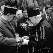 22.07.1974, Katowice, Polska.
Obchody XXX-lecia PRL, przywódca Komunistycznej Partii Związku Radzieckiego - Leonid Breżniew podczas spotkania z delegacją górników.
Fot. Kazimierz Seko, zbiory Ośrodka KARTA
