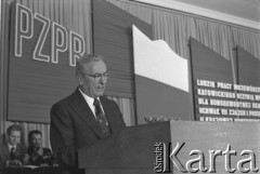 13.01.1978, Katowice, Polska.
XV Wojewódzka Konferencja Sprawozdawczo-Wyborcza PZPR. Na mównicy stoi Edward Gierek.
Fot. Kazimierz Seko, zbiory Ośrodka KARTA