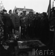 1981, Katowice, Polska.
Uroczyste wmurowanie aktu erekcyjnego Pomnika Harcerzy Września.
Fot. Kazimierz Seko, zbiory Ośrodka KARTA