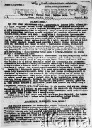 Styczeń 1944, Polska.
Okupacyjna prasa podziemna - gazeta 