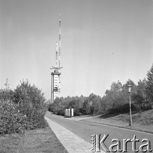 Lata70-te, Siemianowice Śląskie, Bytków, Polska.
Wieża radiowo-telewizyjna w Bytkowie.
Fot. Kazimierz Seko, zbiory Ośrodka KARTA