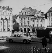 11.10.1969, Wałbrzych, Polska
Fragment miasta, z lewej tablica z napisem: 