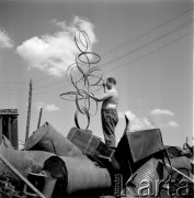 10.08.1968, Warszawa, Polska.
Rzeźba z metalu na składnicy złomu przy ul. Towarowej.
Fot. Jarosław Tarań, zbiory Ośrodka KARTA [68-19]
 
