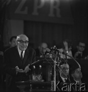 7.02.1969, Warszawa, Polska.
Konferencja wyborcza Komitetu Wojewódzkiego PZPR, na mównicy Władysław Gomułka.
Fot. Jarosław Tarań, zbiory Ośrodka KARTA [69-247]
 
