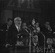 7.02.1969, Warszawa, Polska.
Konferencja wyborcza Komitetu Wojewódzkiego PZPR, na mównicy Władysław Gomułka.
Fot. Jarosław Tarań, zbiory Ośrodka KARTA [69-247]
 
