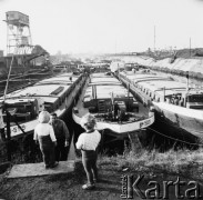 8.10.1969, Kędzierzyn Koźle, Polska
Barki w porcie.
Fot. Jarosław Tarań, zbiory Ośrodka KARTA [69-359]
 
