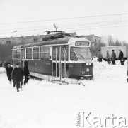 22.01.1970, Warszawa, Polska.
 Wypadek tramwajowy na Placu Inwalidów.
 Fot. Jarosław Tarań, zbiory Ośrodka KARTA [70-110]
   
