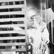 Listopad 1970, Kraków, Polska
Wytwórnia witraży.
Fot. Jarosław Tarań, zbiory Ośrodka KARTA [70-242]
 
