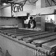 Lipiec 1970, Kielce, Polska
Zakłady Obróbki Marmuru.
Fot. Jarosław Tarań, zbiory Ośrodka KARTA [70-273]
 
