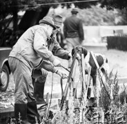 Sierpień 1971, Janów Podlaski, Polska
 Polowanie na kaczki, myśliwi ze strzelbami.
 Fot. Jarosław Tarań, zbiory Ośrodka KARTA [71-65]
   
