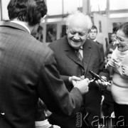 Wrzesień 1971, Warszawa, Polska.
 Melchior Wańkowicz na spotkaniu z czytelnikami.
 Fot. Jarosław Tarań, zbiory Ośrodka KARTA [71-106]
   
