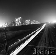 5.01.1972, Warszawa, Polska.
Miasto nocą.
Fot. Jarosław Tarań, zbiory Ośrodka KARTA [72-37]
 

