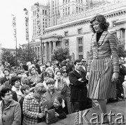 28.05.1972, Warszawa, Polska.
Cepeliada, pokaz mody opartej na wzornictwie ludowym
Fot. Jarosław Tarań, zbiory Ośrodka KARTA [72-60]
 
