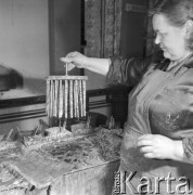 Marzec 1972, Pruszków, Polska
Fabryka Ołówków, hala produkcyjna.
Fot. Jarosław Tarań, zbiory Ośrodka KARTA [72-152]
 
