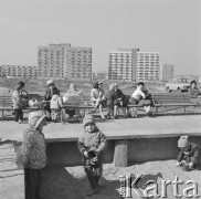 Marzec 1972, Warszawa, Polska.
 Nowe osiedla mieszkaniowe między ulicami Słowackiego i Broniewskiego.
 Fot. Jarosław Tarań, zbiory Ośrodka KARTA [72-149]
   
