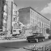 15.11.1972, Warszawa, Polska.
 Ulica Grójecka, wyburzanie starych domów.
 Fot. Jarosław Tarań, zbiory Ośrodka KARTA [72-236]
   
