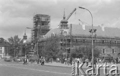 30.06.1974, Warszawa, Polska.
Odbudowa Zamku Królewskiego.
Fot. Jarosław Tarań, zbiory Ośrodka KARTA [74-123]
 
