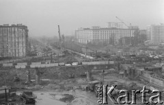 29.10.1974, Warszawa, Polska.
 Budowa estakady, tunelu i przejścia podziemnego na skrzyżowaniu ulicy Chmielnej i Marchlewskiego.
 Fot. Jarosław Tarań, zbiory Ośrodka KARTA [74-138]
   
