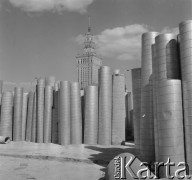 19.09.1974, Warszawa, Polska.
 Budowa estakady przy Dworcu Centralnym.
 Fot. Jarosław Tarań, zbiory Ośrodka KARTA [74-142]
   
