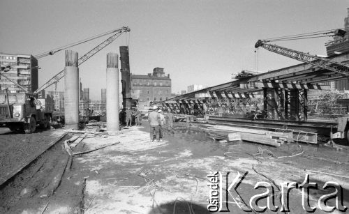 27.02.1975, Warszawa, Polska.
Dworzec Centralny w budowie.
Fot. Jarosław Tarań, zbiory Ośrodka KARTA [75-26]
 
