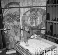 30.09.1976, Kraków, Polska
Wytwórnia witraży.
Fot. Jarosław Tarań, zbiory Ośrodka KARTA [76-158]

