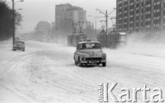 26.12.1976, Warszawa, Polska.
Zamieć śnieżna.
Fot. Jarosław Tarań, zbiory Ośrodka KARTA [76-198]

