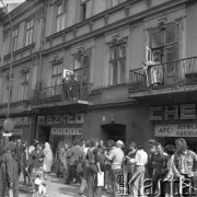 6.05.1977, Przemyśl, Polska
II Ogólnopolski Festiwal Orkiestr Podwórkowych. Kapela podwórkowa z Chodakowa.
Fot. Jarosław Tarań, zbiory Ośrodka KARTA [77-18]