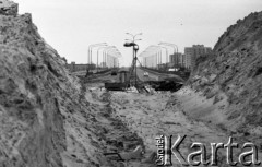 12.03.1978, Warszawa, Polska.
Fragment Trasy Toruńskiej w budowie.
Fot. Jarosław Tarań, zbiory Ośrodka KARTA [78-92]