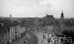 30.06.1978, Warszawa, Polska.
Widok Placu Zamkowego z dzwonnicy kościoła św. Anny.
Fot. Jarosław Tarań, zbiory Ośrodka KARTA [78-115] 
