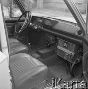 21.05.1979, Warszawa, Polska.
Polski Fiat 125 p z elektrycznym napędem - wnętrze samochodu.
Fot. Jarosław Tarań, zbiory Ośrodka KARTA [79-63], udostepniła Danuta Kszczot-Tarań.