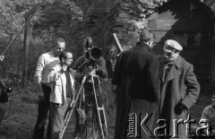 Lato 1980, Modlin, woj. Warszawa, Polska.
Ekipa filmowa podczas zdjęć do filmu Bohdana Poręby 