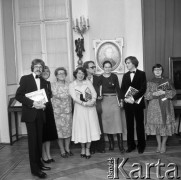 2-19.10.1980, Warszawa, Polska.
X Międzynarodowy Konkurs Pianistyczny im. Fryderyka Chopina, polscy uczestnicy, trzecia od prawej stoi Ewa Pobłocka.
Fot. Jarosław Tarań, zbiory Ośrodka KARTA [80-16] 
