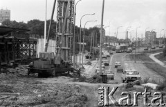 2.09.1981, Warszawa, Polska.
Budowa Trasy Toruńskiej, rejon Parku Kaskada przy ulicy Słowackiego.
Fot. Jarosław Tarań, zbiory Ośrodka KARTA [81-20] 
